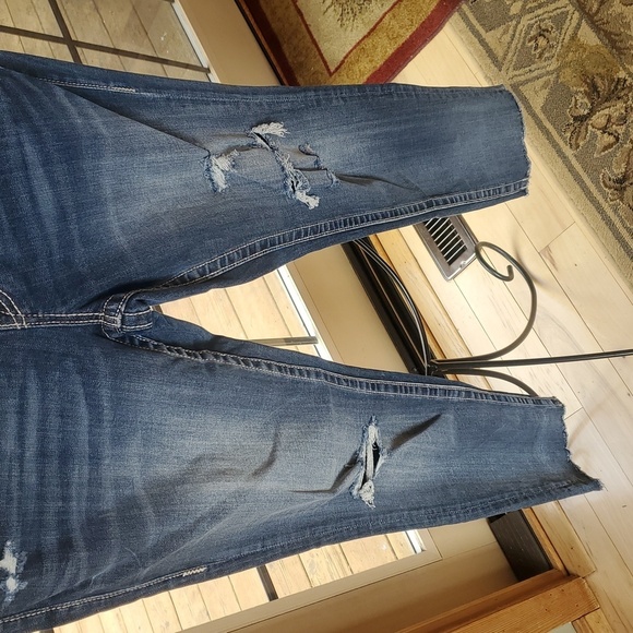 Vigoss NWT Blue Embroidered Chelsea Skinny Sz. 9/10 Raw Hem Women's Jeans - Picture 6 of 16